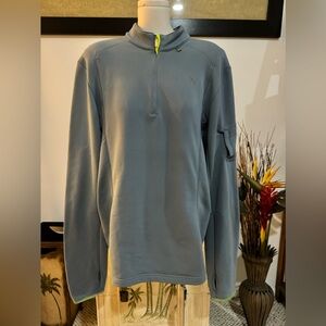 Puma Gray Men's Running Performance Jacket Size Large Long Sleeve Reflective